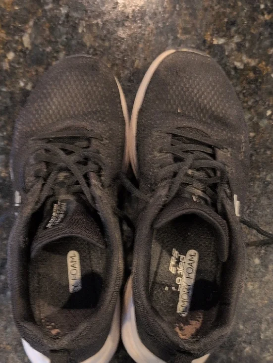 adidas White Mesh Sneakers w/ Coral Accents And Skechers Memory Foam B/W - Picture 8 of 10